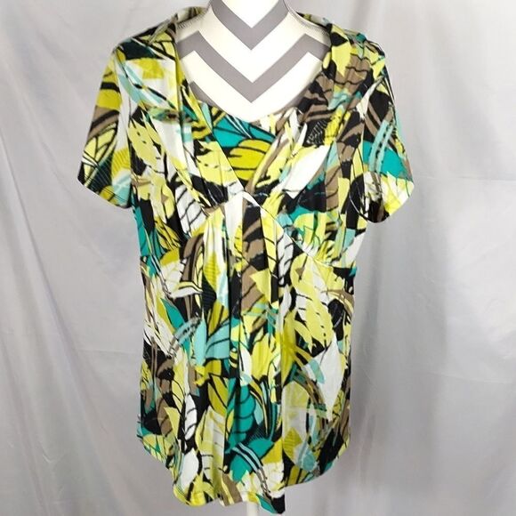 NWT Alfani Silo Palm Blouse - Picture 8 of 8